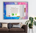 Abstract Tempered Glass Wall Mirror