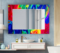 Stained Tempered Glass Wall Mirror