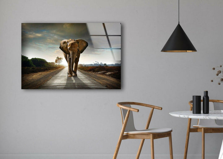 Vivid Elephant Art Glass Wall Art custom glass pictures, glass art prints