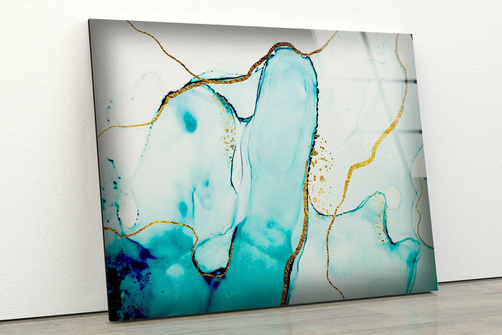 Abstract Blue Marble Glass Wall Art art glass wall art, glass wall art pictures