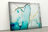 Blue Marble Abstract Tempered Glass Wall Art