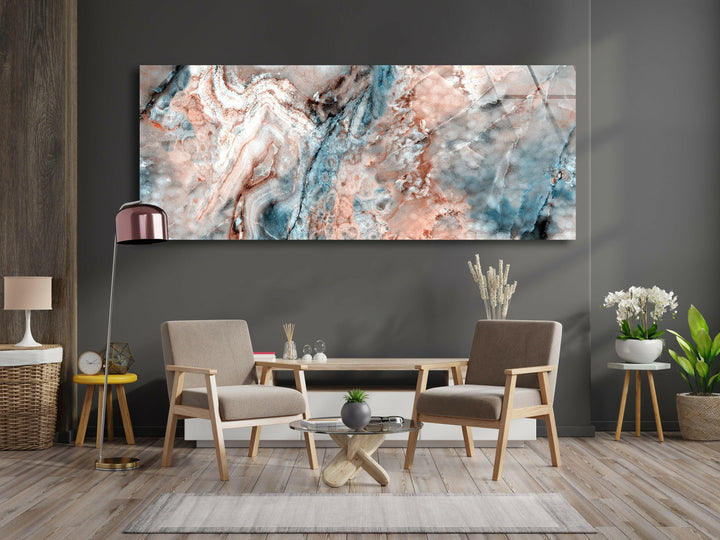 Marble Abstract Painting Glass Wall Art, photo print on glass, prints on glass wall art