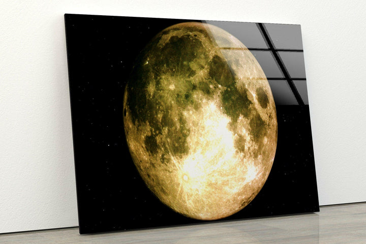 Full Moon Glass Wall Art, large glass photo prints, glass wall photos