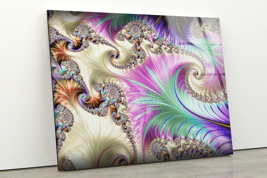 Fractal Abstract Wall Decor Glass Wall Art photo print on glass, prints on glass wall art
