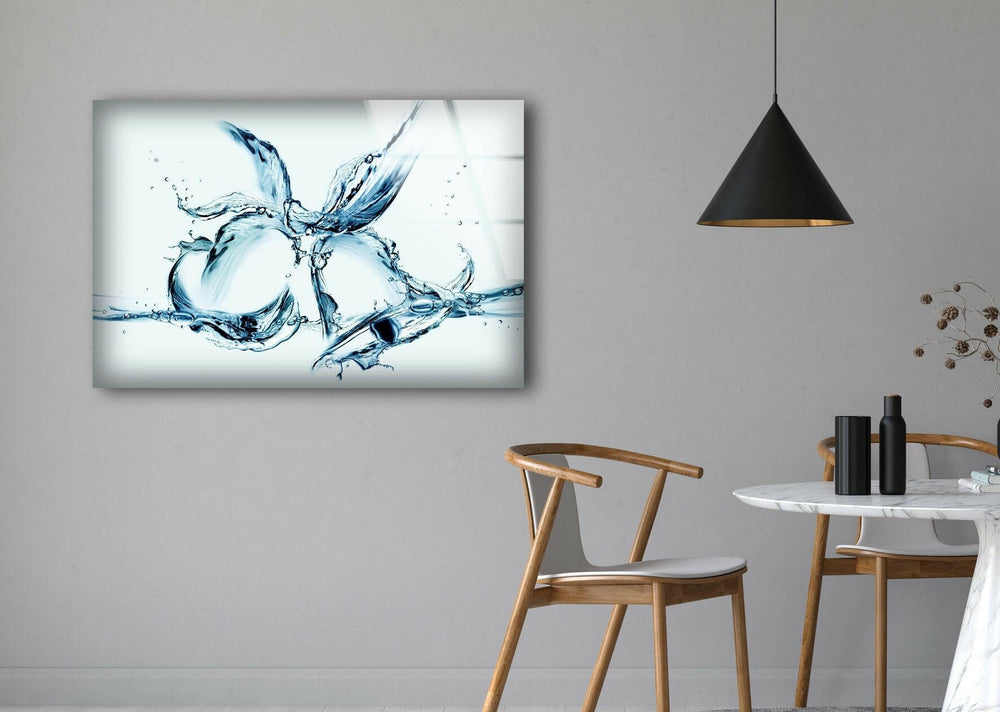 Water Splash Bells Large Glass Wall Art Designs