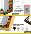 Stained Tempered Glass Wall Mirror