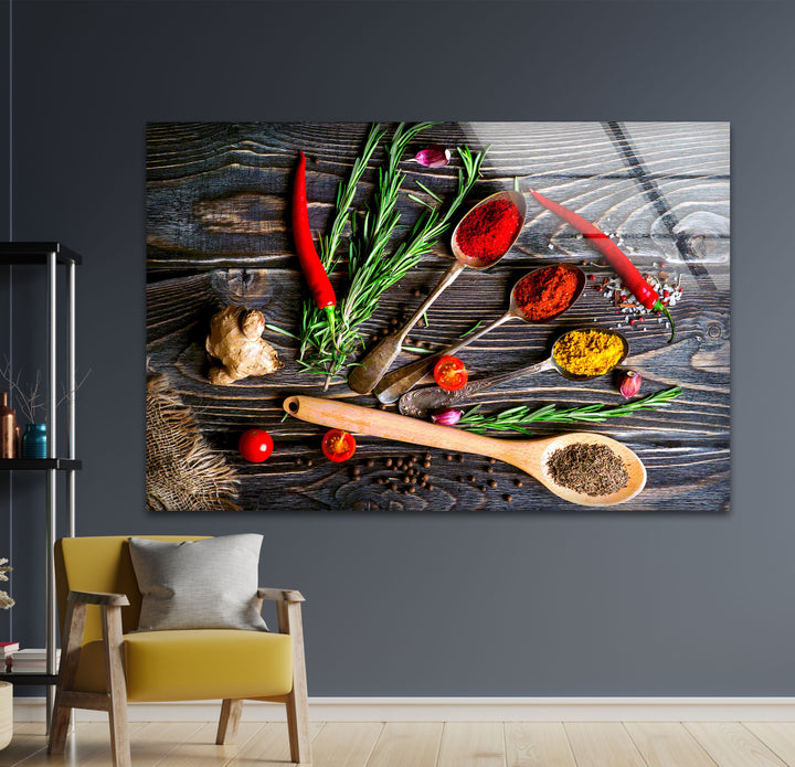 Hot Spices Glass Wall Art, custom glass pictures, glass art prints