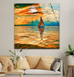 Sunset View Tempered Glass Wall Art