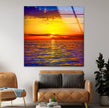 Pretty Sunset Glass Wall Art glass art painting, glass art for the Wall