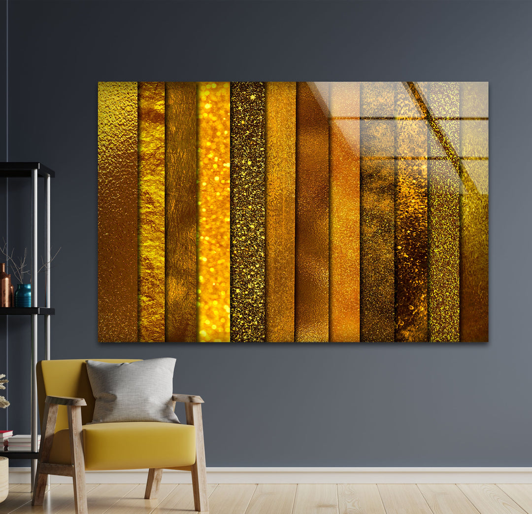 golden panels wall art