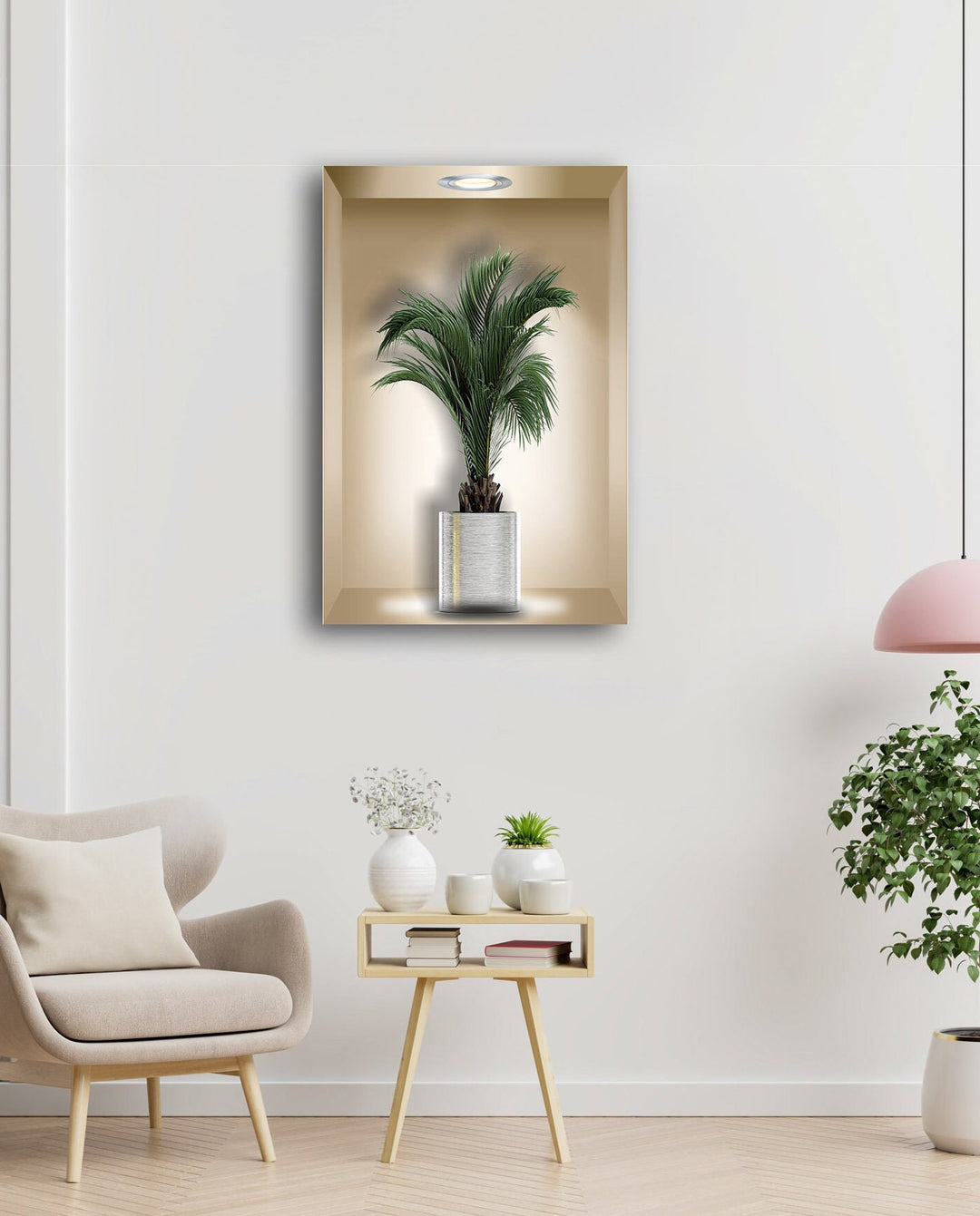 3D Niche Botanical Flower Glass Wall Art, glass photo prints, glass picture prints