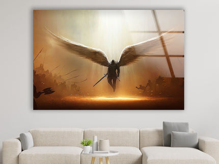 Christian Angel Kyrestia Glass Wall Art