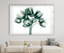 X-ray Image Of A Flower Glass Wall Art, glass wall decor, glass wall art decor