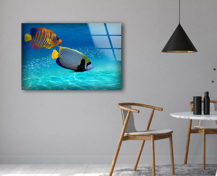 Underwater Fishes And Aquarium Glass Wall Art