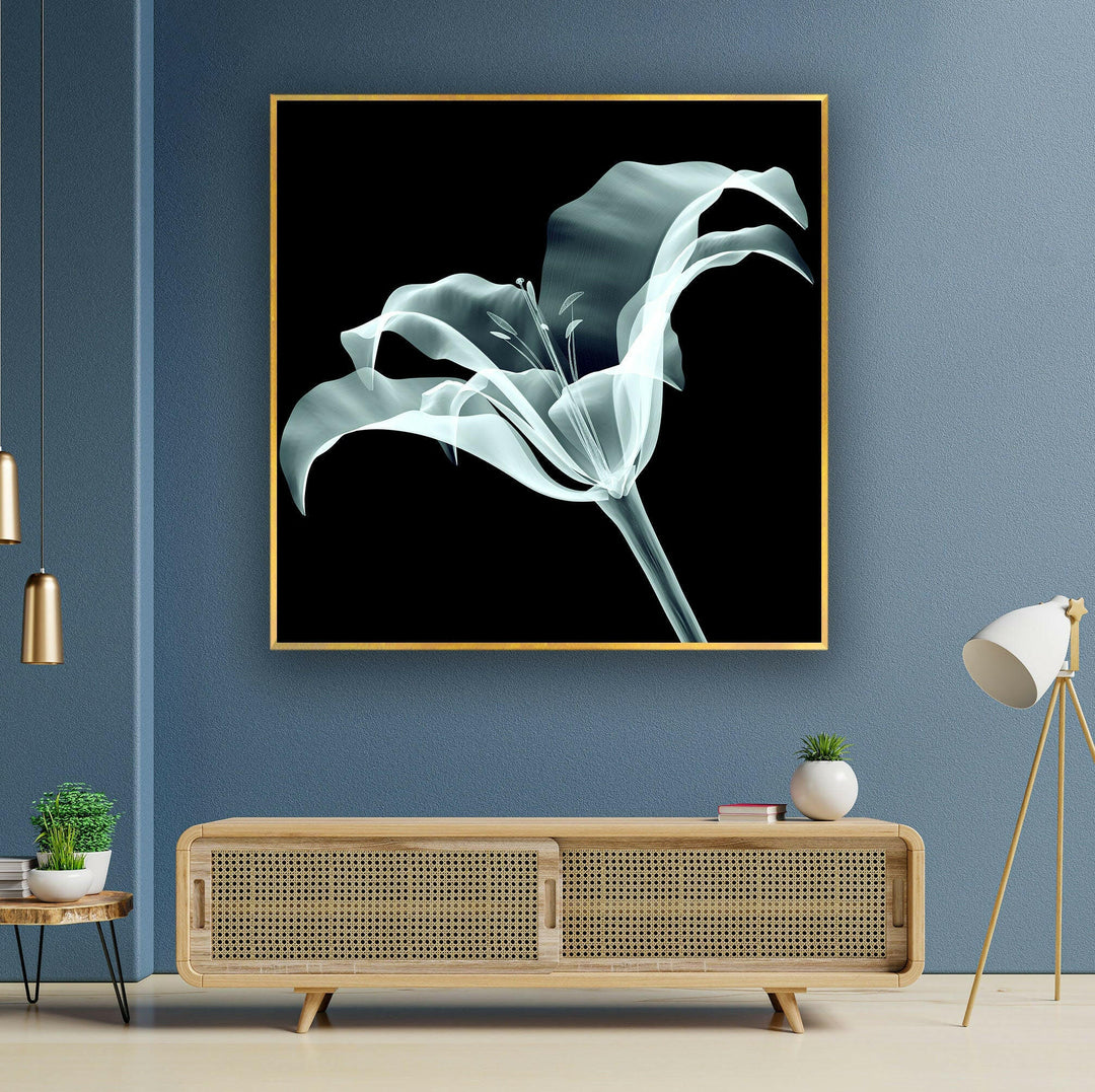 Xray Flowers Glass Wall Art, custom glass pictures, glass art prints