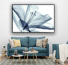 Xray Blue Flowers Tempered Glass Wall Art