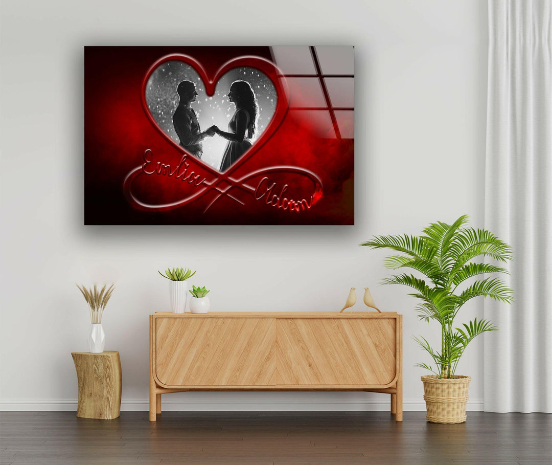 Love Concept Decor Tempered Glass Wall Art - MyPhotoStation