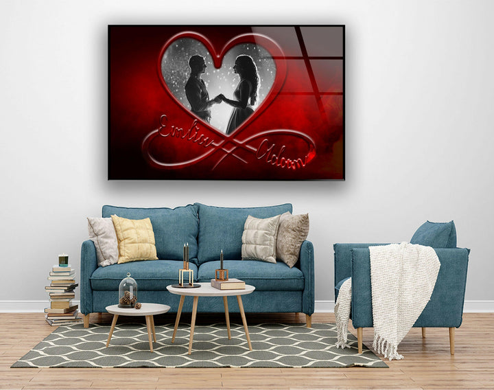 Love Concept Decor Tempered Glass Wall Art - MyPhotoStation