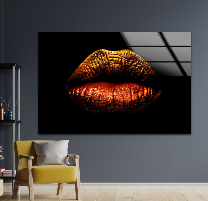 Lips Tempered Glass Wall Art - MyPhotoStation