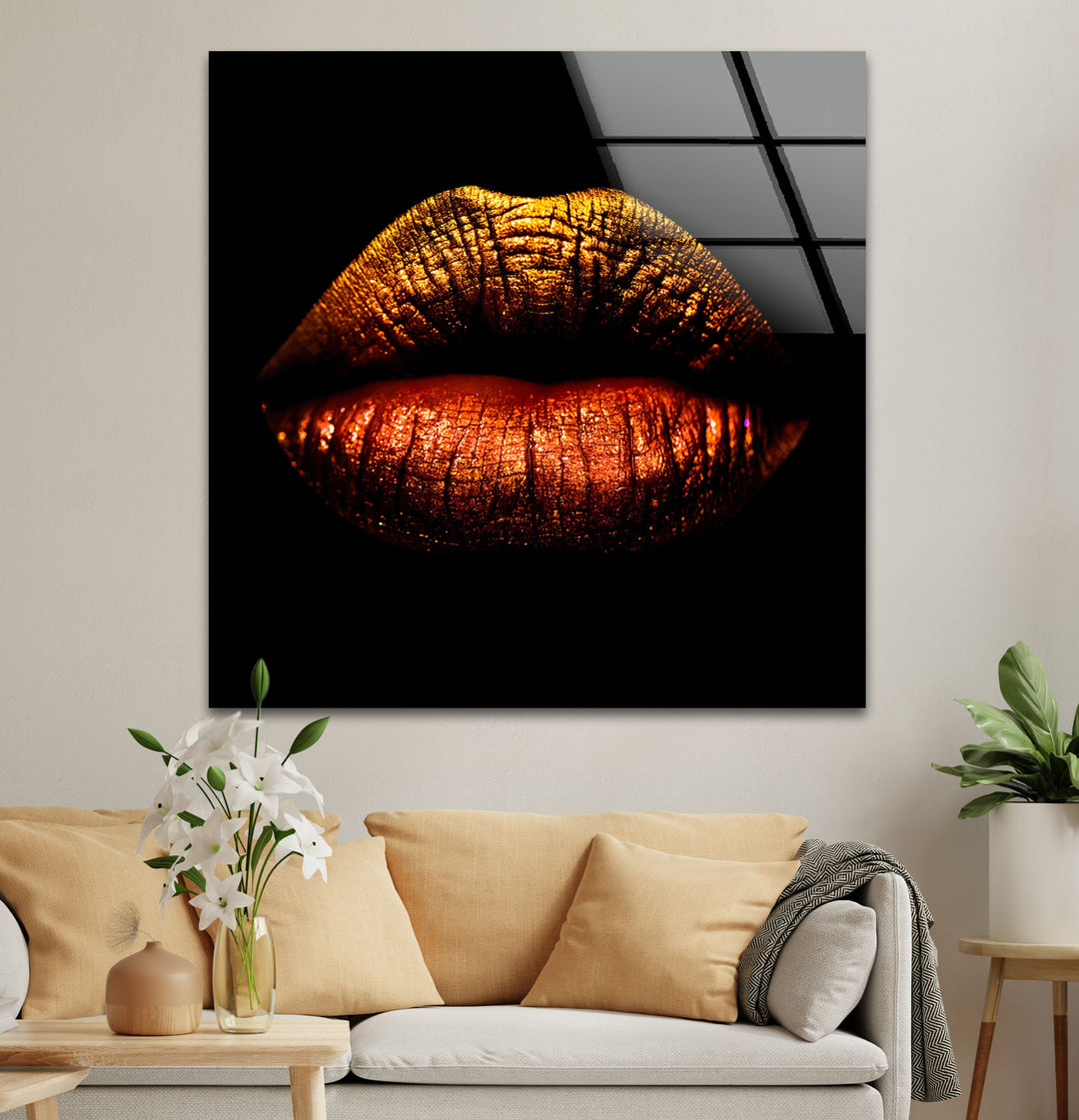 Lips Tempered Glass Wall Art - MyPhotoStation