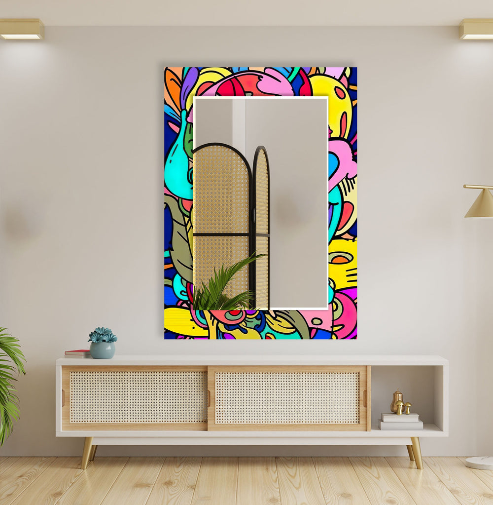 Stained Pop Art Wall Mirror mirror art
