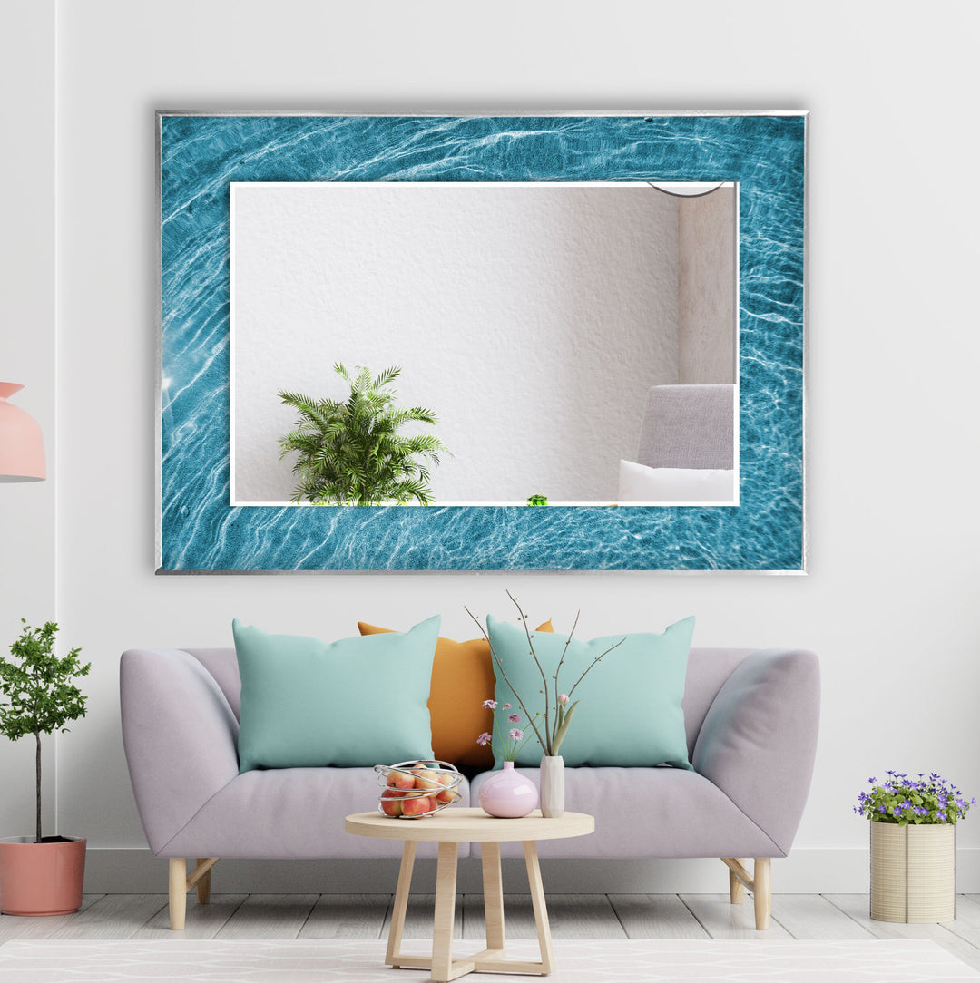 Blue Sea Waves Wall Mirrors modern mirror
