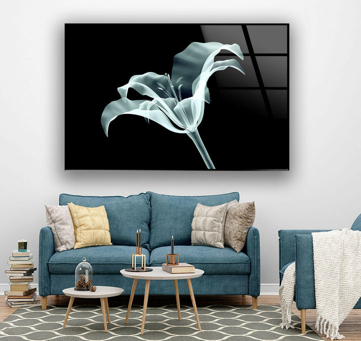 Xray Flowers Glass Wall Art, glass pictures for Wall, glass prints wall art