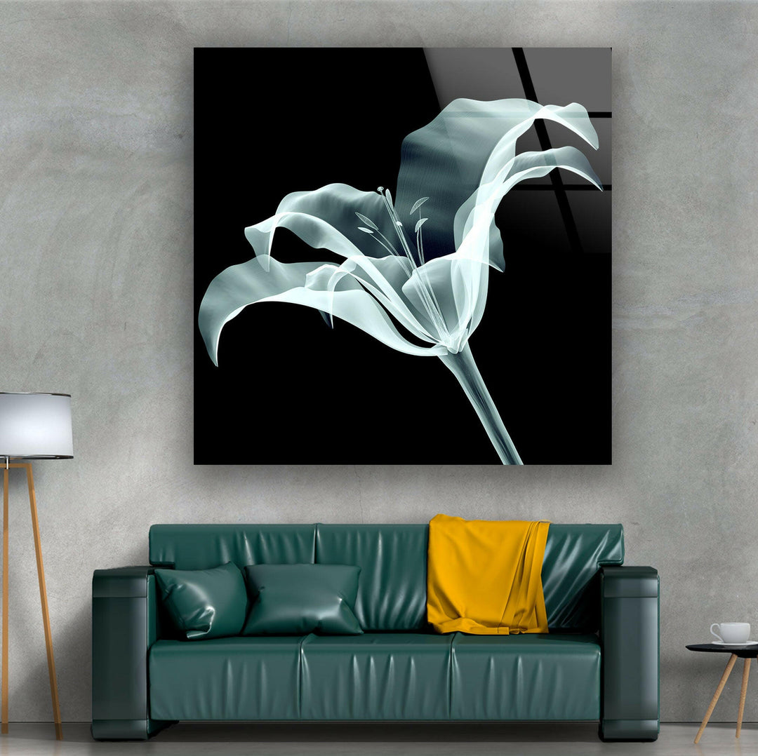 Xray Flowers Glass Wall Art, glass image printing, glass prints from photos