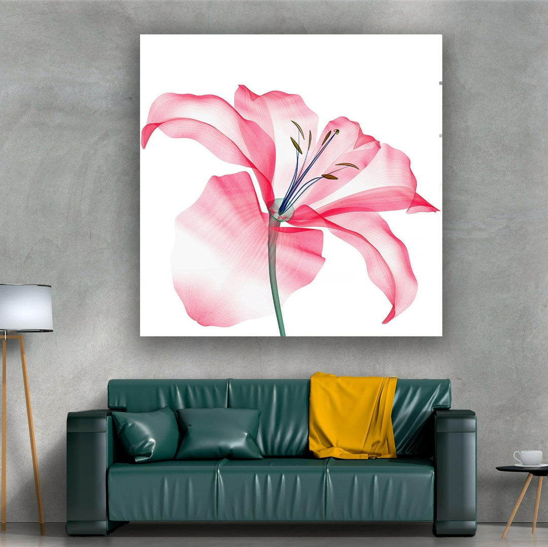 Watercolour Pink Flower Glass Wall Art, art glass wall art, glass wall art pictures