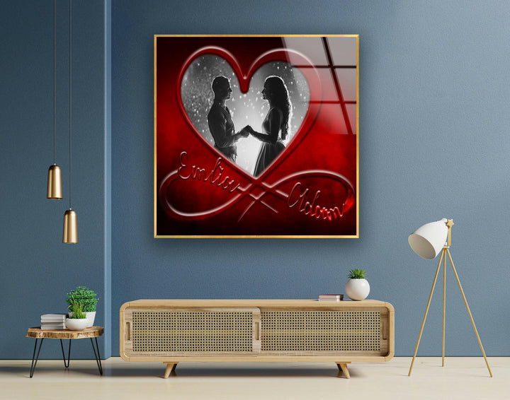 Love Concept Decor Tempered Glass Wall Art - MyPhotoStation