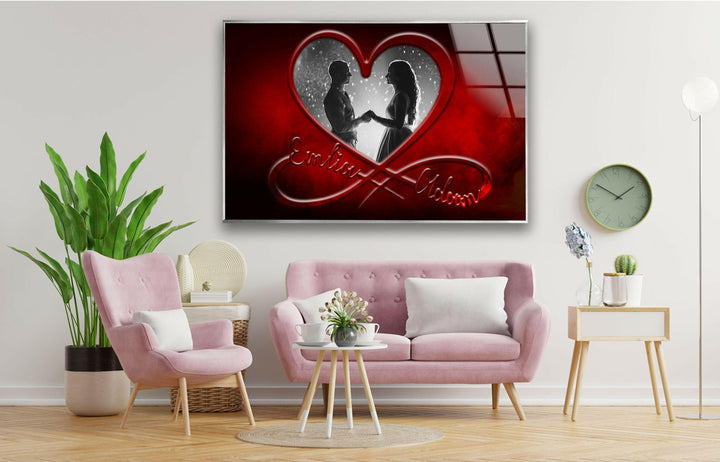 Love Concept Decor Tempered Glass Wall Art - MyPhotoStation