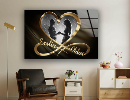 Custom Photo Prints Valentines Glass Wall Art