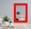 Abstract Tempered Glass Wall Mirror