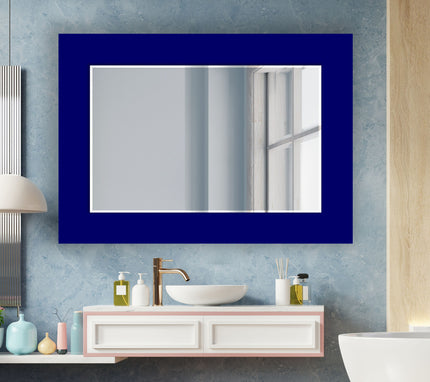 Abstract Tempered Glass Wall Mirror