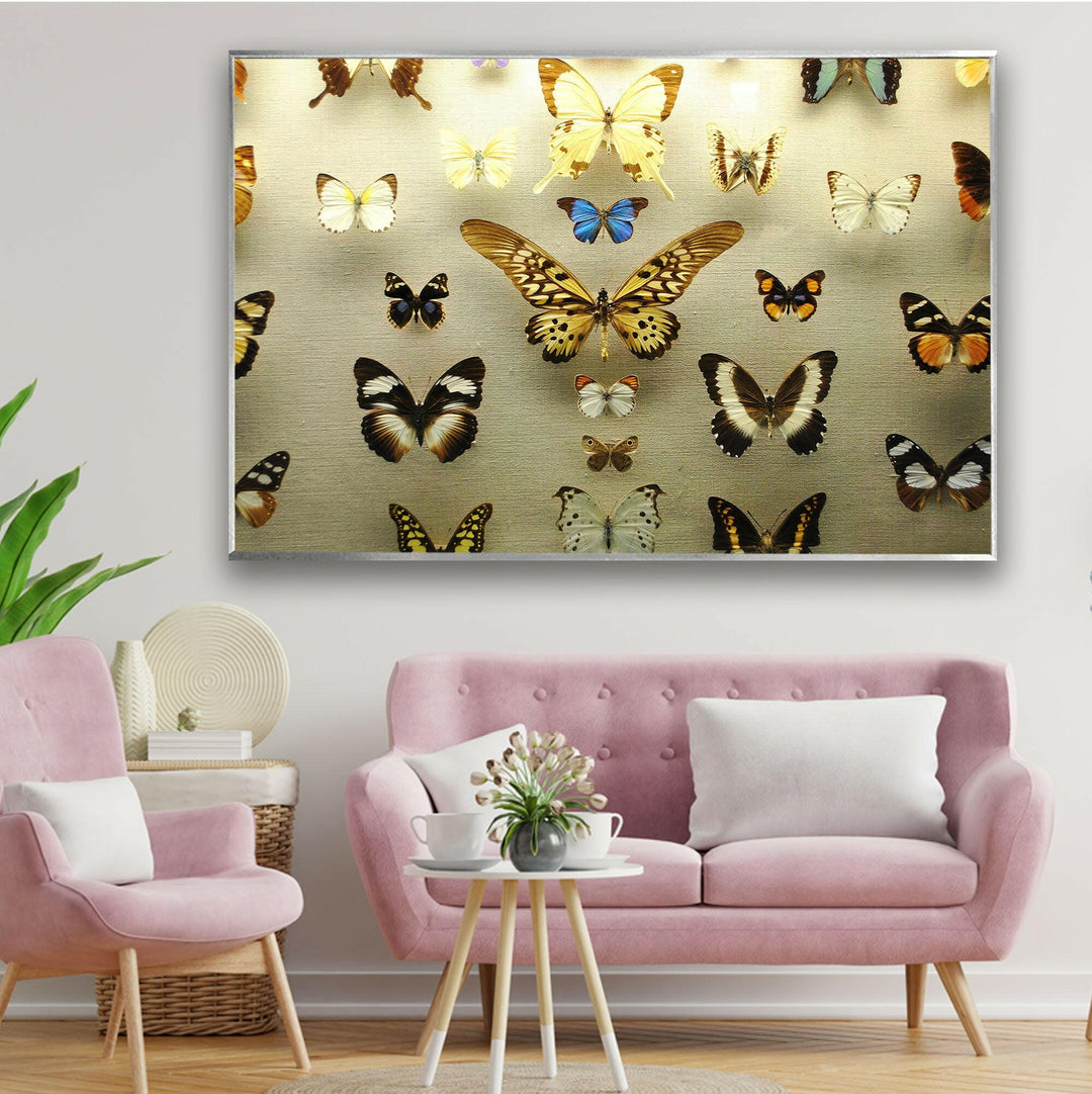 Butterfly Collection Glass Wall Art glass art painting, glass art for the Wall