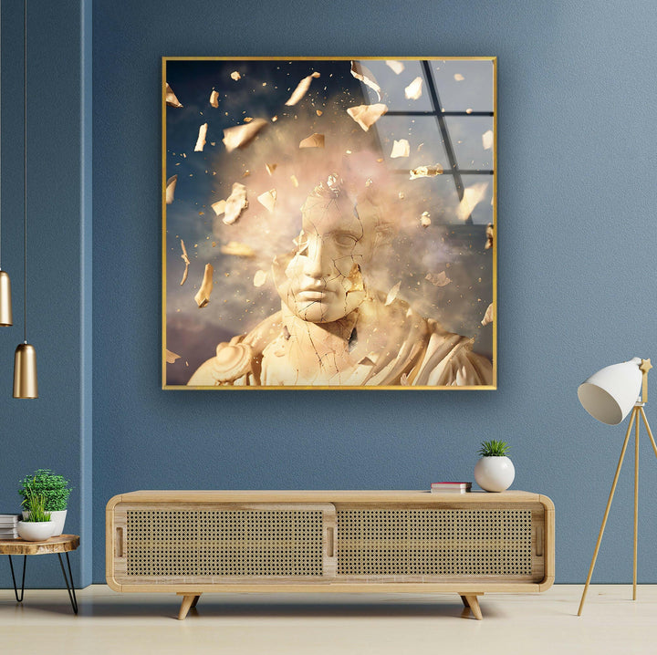 Modern Sculpture Tempered Glass Wall Art - MyPhotoStation