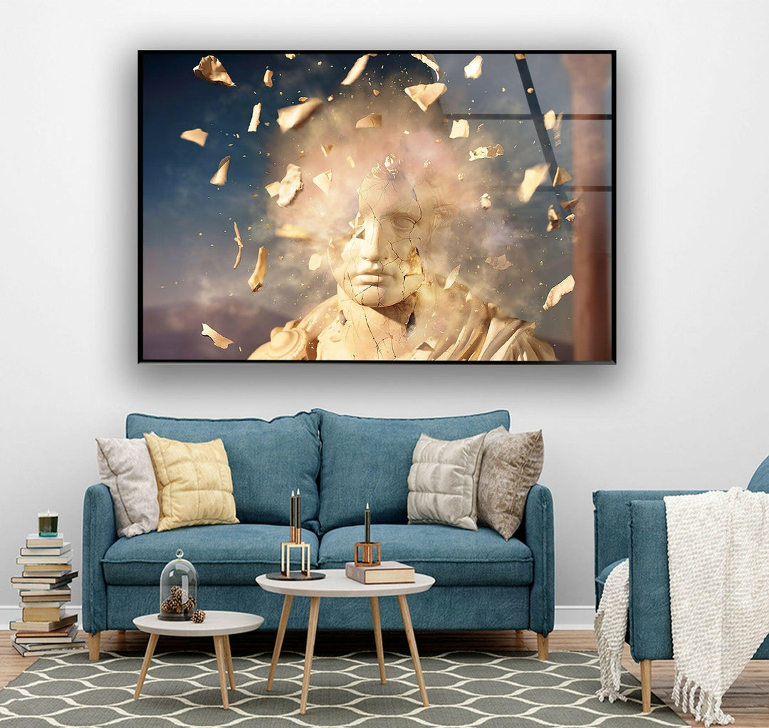 Modern Sculpture Tempered Glass Wall Art - MyPhotoStation