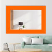 Abstract Tempered Glass Wall Mirror