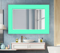 Abstract Tempered Glass Wall Mirror