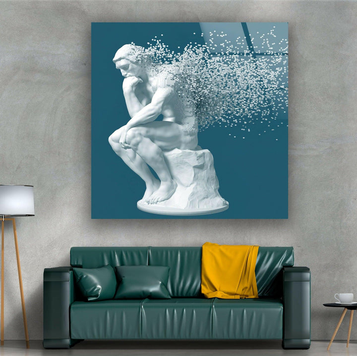 Thinking Man Sculpture Cool Art Prints & Glass Photo Prints