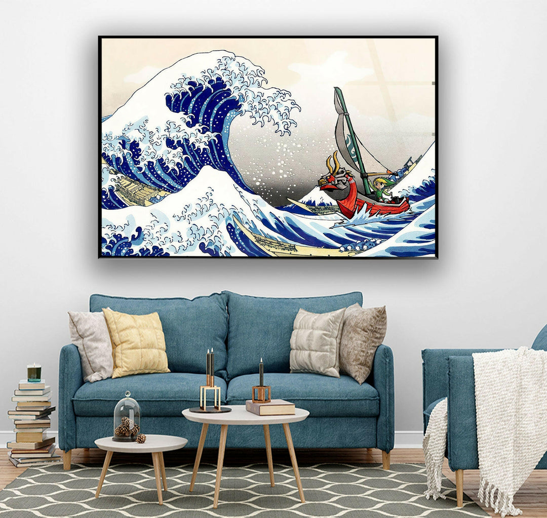 Wave Kanagawa Cool Glass Art & Photo on Glass