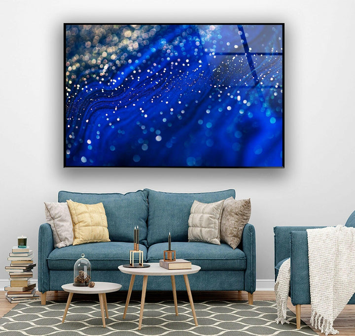 Blue Shiny Abstract Glass Wall Art art glass wall art, glass wall art pictures