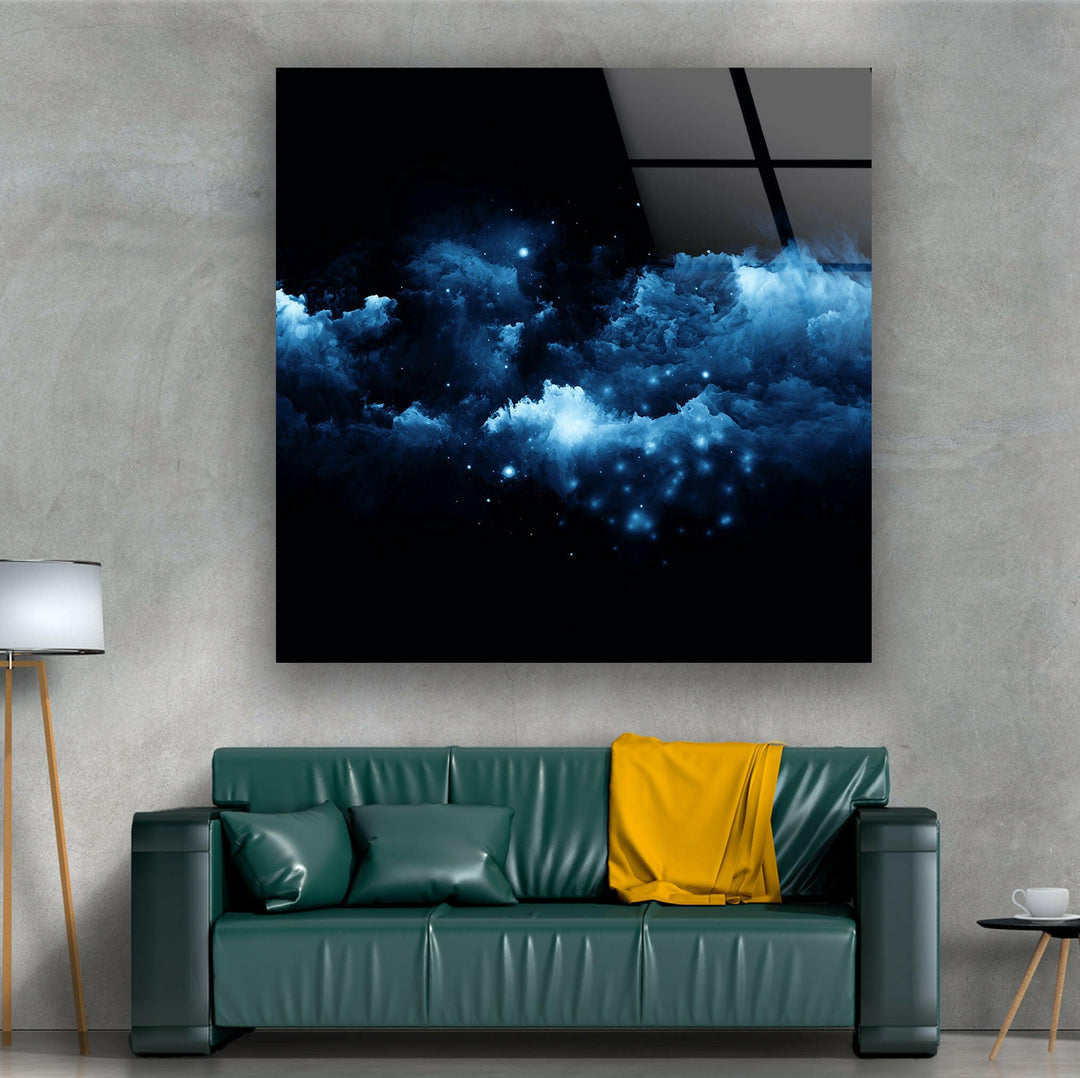 Blue Clouds Glass Wall Art large glass photo prints, glass wall photos