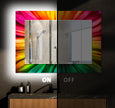 Stained Tempered Glass Wall Mirror