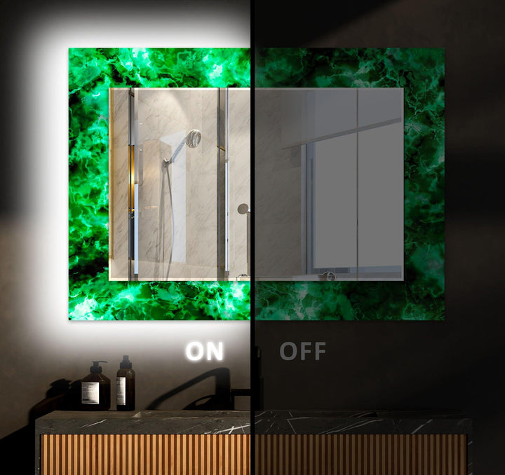 Black & Green Abstract Wall Mirror big mirror
