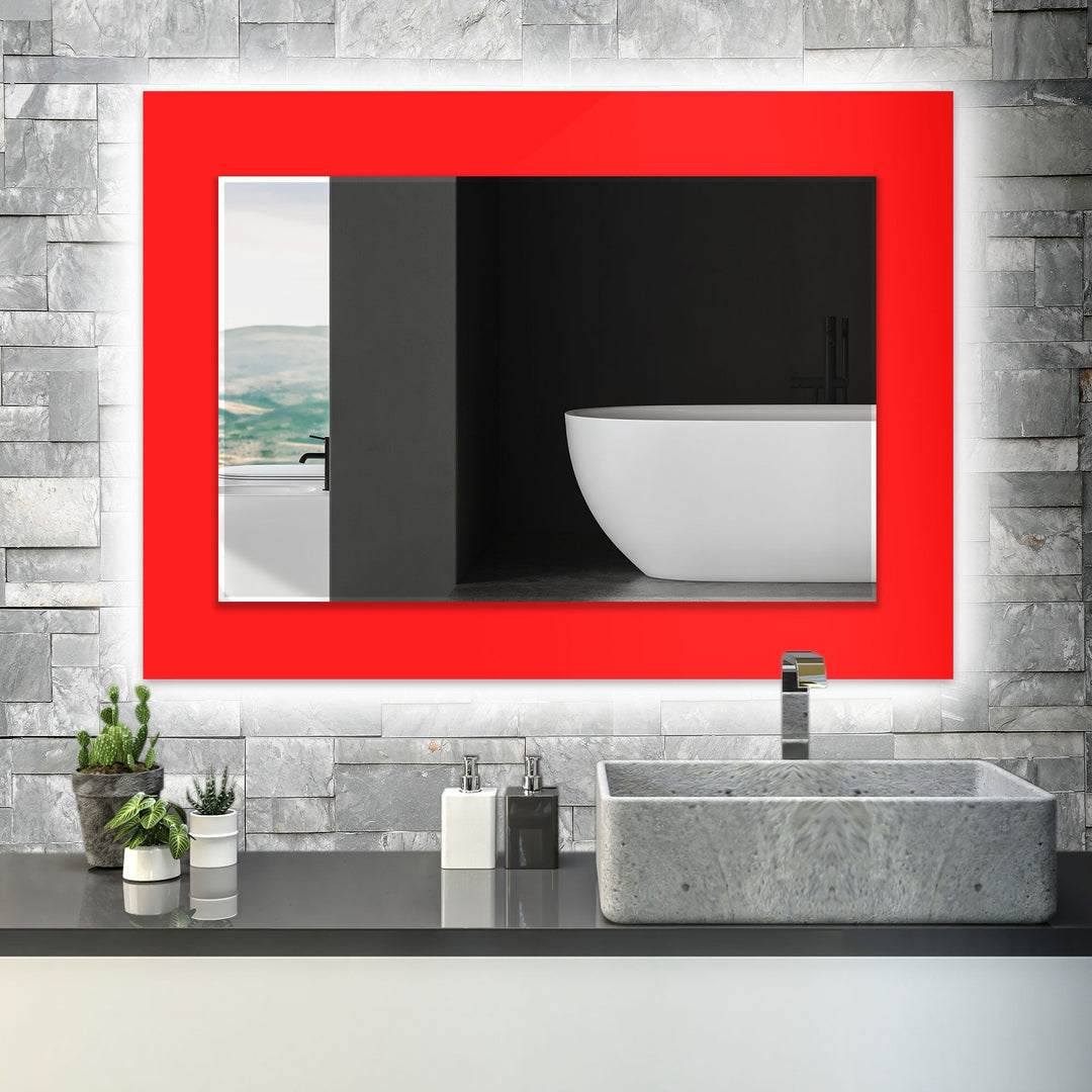 Red Wall Mirror large mirror
