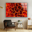 Red Magma Lava Wall Art & Glass Printing Wall Arts