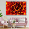 Red Magma Lava Glass Wall Art