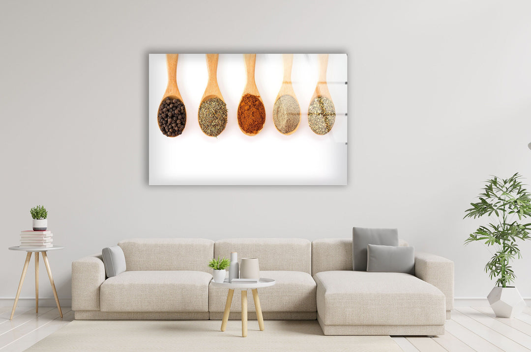 Wood Spoons Kitchen Glass Wall Art, 