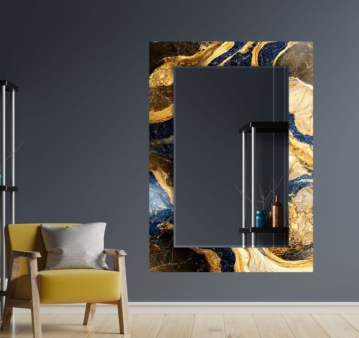 Golden Marble Wall Mirrors Large Wall Mirror
